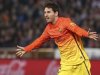 Barcelona's Lionel Messi celebrates his goal against Granada during their Spanish first division soccer match at Los Carmenes stadium in Granada