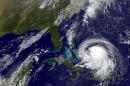 A satellite photo taken on September 30, 2015 shows Hurricane Joaquin off the Bahamas