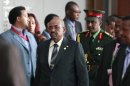 Sudan's President Omar Hassan al-Bashir arrives at the African Union Headquarters in capital Addis Ababa