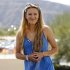 Victoria Azarenka of Belarus is interviewed during a media availability at the BNP Paribas Open WTA tennis tournament in Indian Wells
