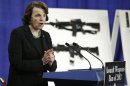 Sen. Dianne Feinstein, D-Calif. speaks during a news conference on Capitol Hill in Washington, Thursday, Jan. 24, 2013, to introduce legislation on assault weapons and high-capacity ammunition feeding devices. Congressional Democrats are reintroducing legislation to ban assault weapons but the measure faces long odds even after last month's mass school shooting in Newtown, Conn. The measure being unveiled Thursday is authored by Democratic Sen. Dianne Feinstein of California, who wrote the original assault weapons ban. That law expired in 2004 when Congress refused to renew it under pressure from the National Rifle Association. (AP Photo/Manuel Balce Ceneta)