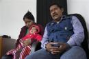 Patishtan sits with his daughter Gabriela and nephew during a news conference at a prison in San Cristobal de las Casas