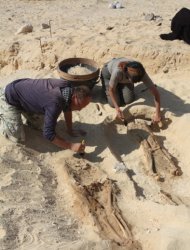 Archaeologists have unearthed an ancient cemetery at the Egyptian city of Amarna. The cemetery held the commoners, rather than the elites, of the city.