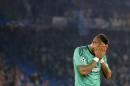 Schalke's Ghanese midfielder Kevin-Prince Boateng reacts after missing a shoot during a UEFA Champions League match on October 1, 2013 in Basel
