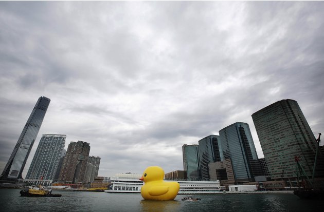 Florentijn Hofman's Floating Duck Sculpture Arrives In Hong Kong