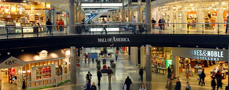 Shoppers walk about in the Mall of America. (AP Photo/Dawn Villella)