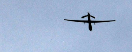 A US drone flies over a military base near Kandahar, Afghanistan in 2009. The Pentagon said Monday there is no indication that a US drone lost in Iranian territory was shot down, contradicting Tehran's claims. (AFP Photo/Joel Saget)