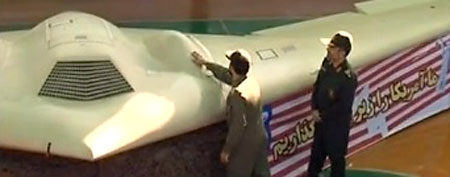 Drone shown on Iranian TV (via Reuters)