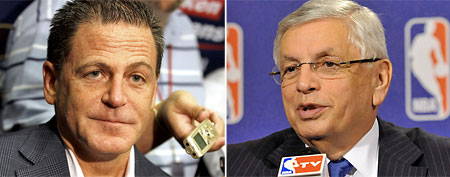 (L-R) Cleveland owner Dan Gilbert and NBA commissioner David Stern (Getty Images)