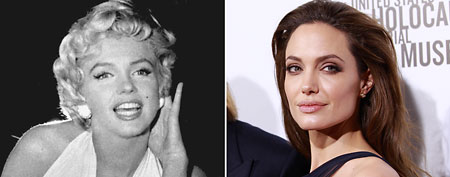 Marilyn Monroe and Angelina Jolie (AP)