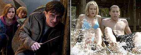 (L-R) 'Harry Potter and the Deathly Hallows - Part 2' and 'Shark Night 3D' (Warner Bros.; Relativity Media)