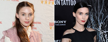 (L-R) Rooney Mara (Matthew Peyton/Wire Image), Rooney Mara (Larry Busacca/Getty Images)