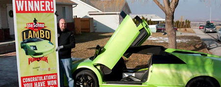 David Dopp with Lamborghini.  (Photo via InSantaquin/YouTube)