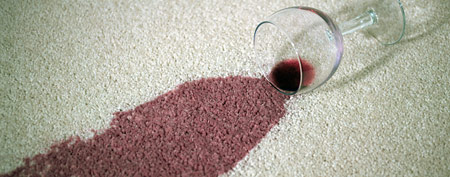 Wine stain on a carpet (Corbis)