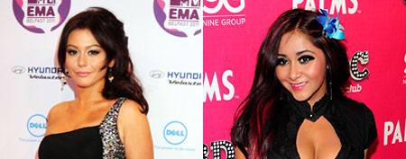 (L-R) Jenni "JWoww" Farley (Dave Benett/Getty Images), Nicole "Snooki" Polizzi (Ethan Miller/Getty Images)