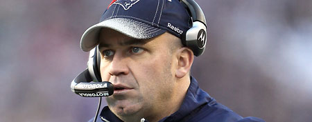 Bill O'Brien of the New England Patriots looks on from the sideline in the second half against the Buffalo Bills on January 1, 2012 at Gillette Stadium in Foxboro, Massachusetts. (Photo by Elsa/Getty Images)