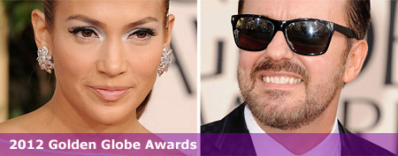 (L-R) Jennifer Lopez (Steve Granitz/WireImage); Ricky Gervais ((Steve Granitz/WireImage))