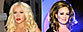 (L-R) Christina Aguilera (Albert Ortega/WireImage); Adele (Kevin Mazur/WireImage(