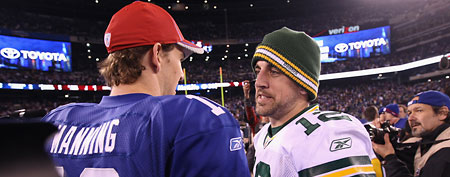 Eli Manning, Aaron Rodgers (Getty Images)