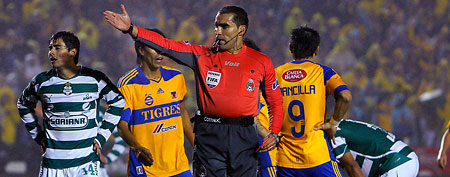 Referee Marco Antonio Rodriguez on December 11, 2011. (Armando Marin/Jam Media/LatinContent/Getty Images)