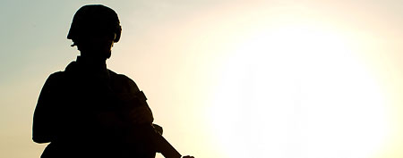 Silhouette of U.S. soldier (Thinkstock)
