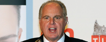 Radio talk show host and conservative commentator Rush Limbaugh speaks during a news conference for judges at the Planet Hollywood Resort & Casino January 27, 2010 in Las Vegas, Nevada. (Photo by Ethan Miller/Getty Images)