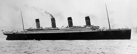 In this 1912 file photo and provided by the Frank O. Braynard Collection, the Titanic leaves on her maiden voyage from Southampton, England. (AP Photo/FILE)