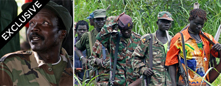Joseph Kony and Ugandan rebel soldiers (AP Photos)
