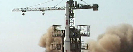 File photo showing the launch of a missile in Musudan-ri, North Korea on Sunday, April 5, 2009. (AP/KRT TV)