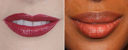 Most iconic celebrity lips (L-R) Dita Von Teese (Photo by Maury Phillips/WireImage), Naomi Campbell (Photo by Charles Eshelman/FilmMagic)