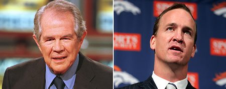 (L-R) Pat Robertson (Michael Smith/Getty Images); Peyton Manning (Doug Pensinger/Getty Images)