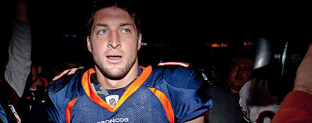 Quarterback Tim Tebow. (Photo by Justin Edmonds/Getty Images)