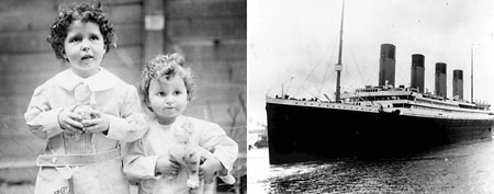 Michel and Edmond Navratil; Titanic leaves Southampton, England (AP)