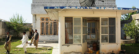 A guesthouse is seen inside Osama bin Laden's compound in Abbottabad, Pakistan. (AP/Shaukat Qadir)