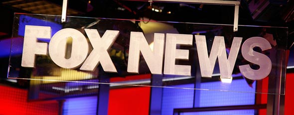 The FOX News logo at FOX Studios on August 16, 2011 in New York City. (Photo by Andy Kropa/Getty Images)