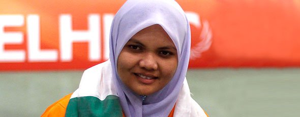 Nur Suryani Mohamed Taibi plans to compete at the 2012 Olympic Games while she's eight months pregnant. (AP Photo)