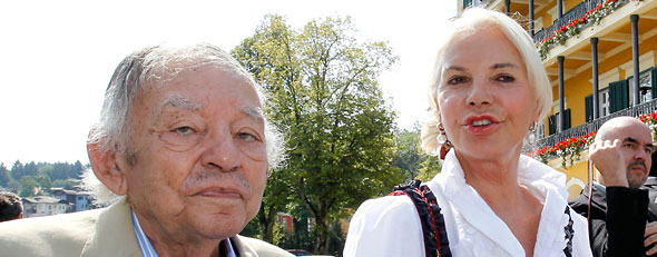 Billionaire Karl Wlaschek, 94, and fiancee Friederike 'Ricki' Schenk. Their marriage will be his fifth.  (Photo: Gert Eggenberger/dapd)