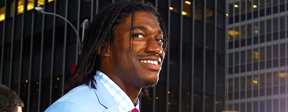 Quarterback prospect Robert Griffin III (Photo by Al Bello/Getty Images)