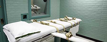 File: The gurney sits empty in the death chamber in Huntsville, Texas.(AP Photo/Pat Sullivan)