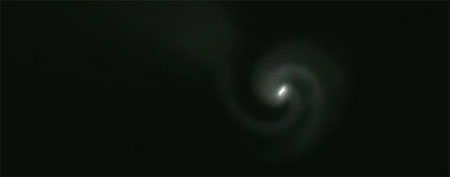 Mysterious light hovers over Middle East. (Screen grab from YouTube video)