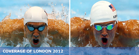 Competing in the men's 400-meter individual medley at the 2012 Summer Olympics: Michael Phelps (Michael Sohn/AP) and Ryan Lochte (Michael Sohn/AP)