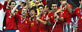 Los jugadores de España celebran la Eurocopa