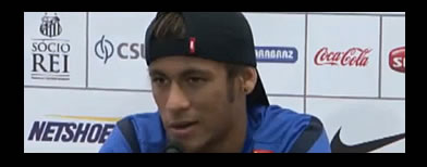 Neymar em entrevista coletiva. Foto: Reprodução.