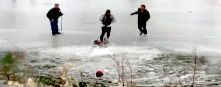 A dramatic rescue on a frozen lake in California is caught on video. (Good Morning America)