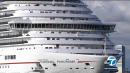 Cruise ship's debarkation delayed in Long Beach      