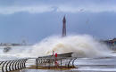 Enormous waves race across Atlantic, UK braces for storm