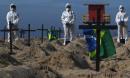 Bolsonaro supporter desecrates Brazil beach memorial for 40,000 coronavirus victims