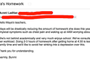 Mom lets daughter's school know her 10-year-old is 'done' with homework