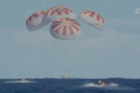 SpaceX splashes down in the Atlantic Ocean, completes historic crew capsule mission