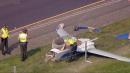 Plane clips car during emergency landing on Reagan Memorial Tollway